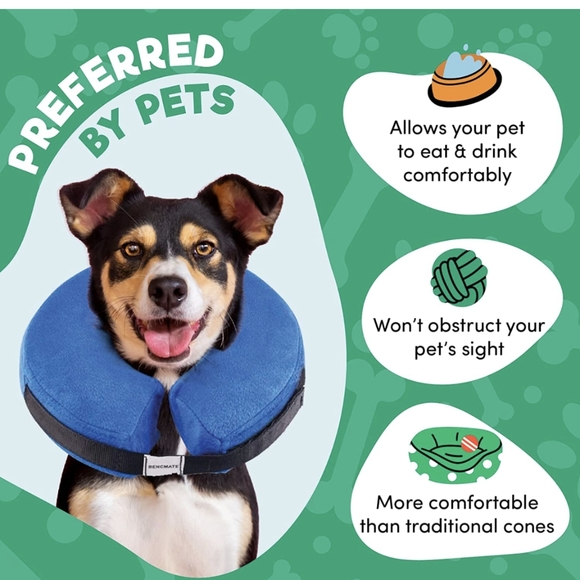 🔥4/$15 BENCMATE INFLATABLE RECOVERY DOG COLLAR PROTECTIVE CONE M - L - XL - Picture 6 of 10
